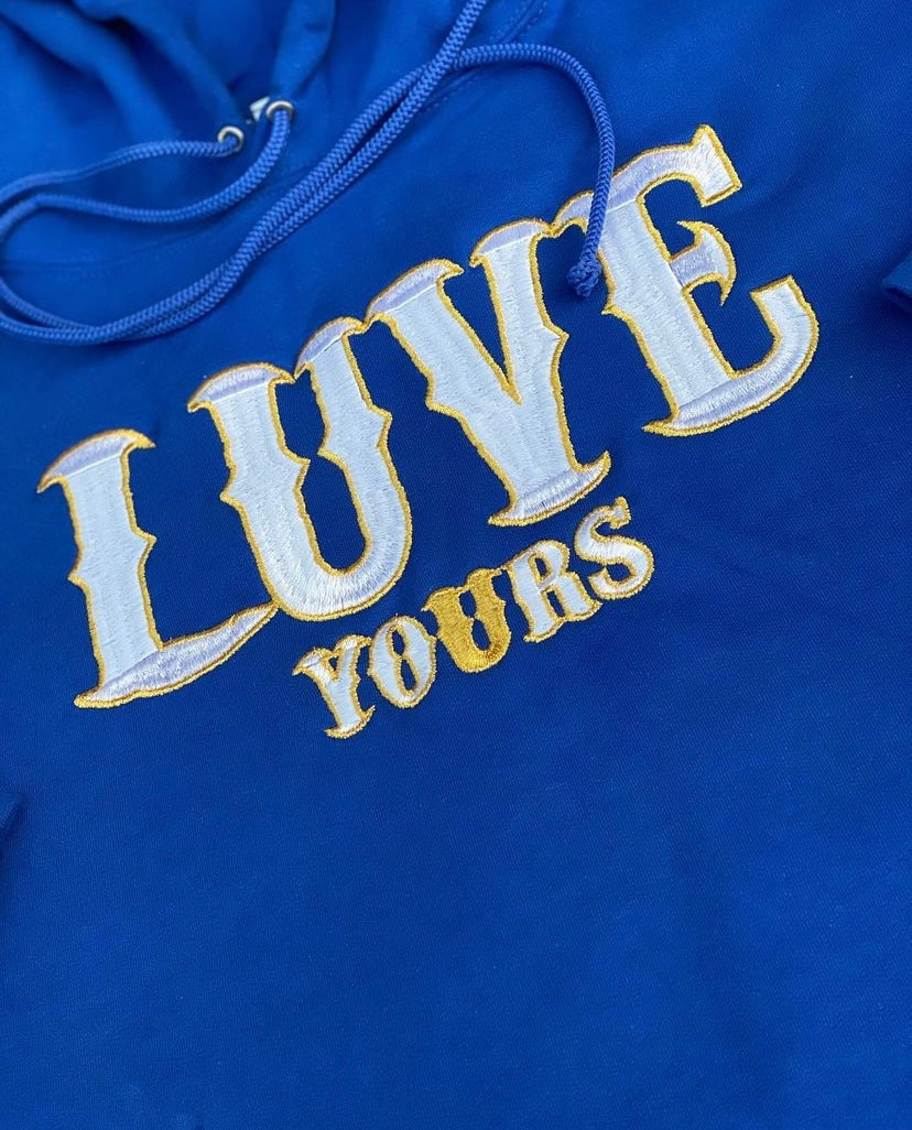 Pure LUVE Only’ Royal x White x Gold Pullover