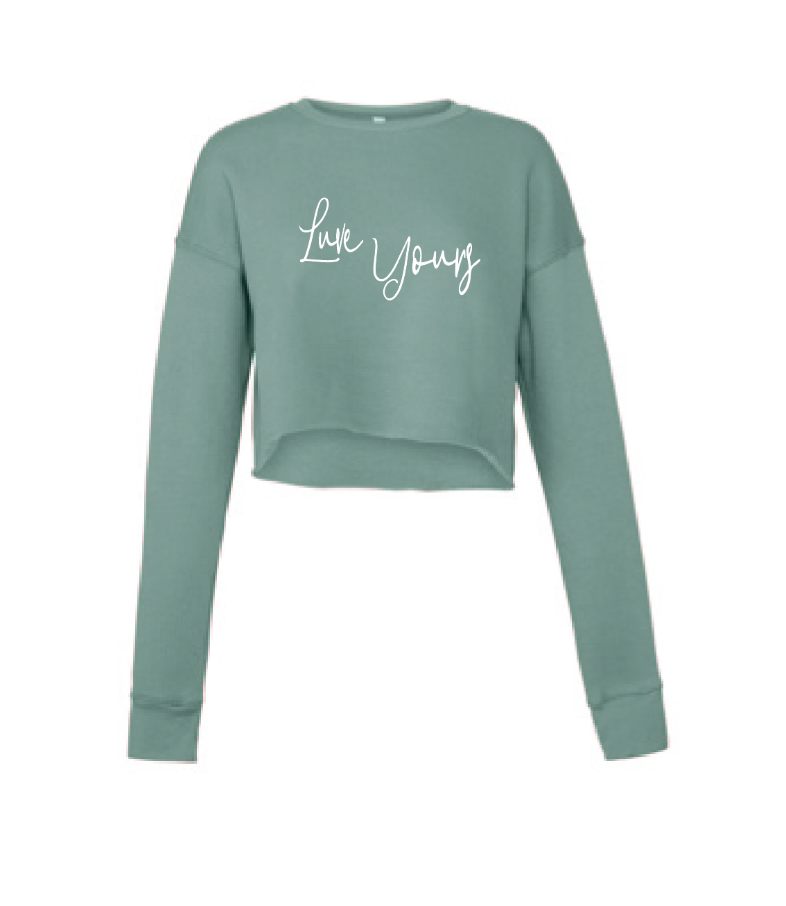 'Luvely’ Mint Cropped Crew